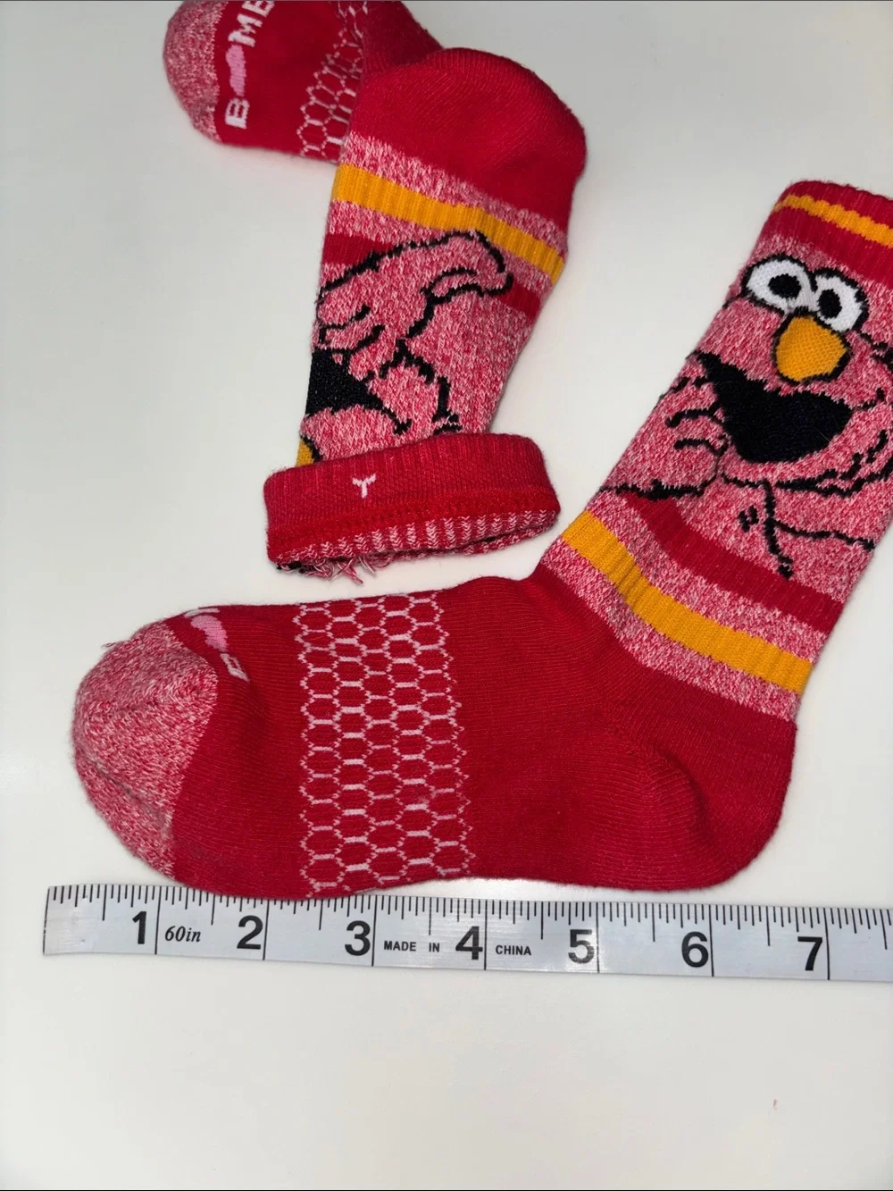 Bombas Elmo Red Kids Crew Socks - Sesame Street Y youth